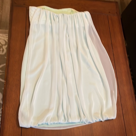 Badgley Mischka Sea Foam Green Strapless Dress Size 6 - Picture 3 of 8